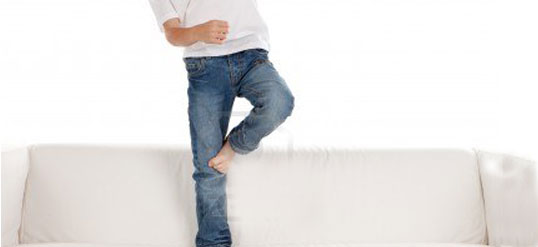 Spijkerbroek en leer