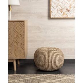 Licht gekleurde poef 