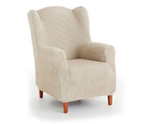 Stoelhoes in beige kleur, ook zijn stoelhoezen in andere kleuren mogelijk